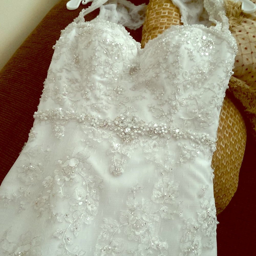 NWT Embellished Open Back Wedding Gown
